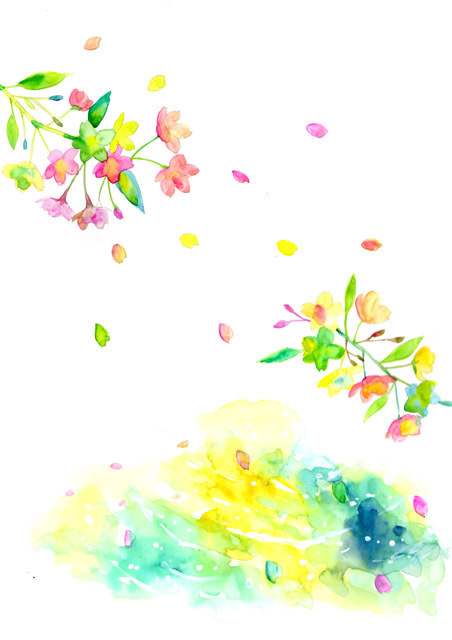 桜 イラストレーター 小笠原まりえ